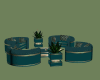 Modern green living room