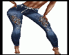 jeans motif papillon