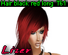 Hair Black Red Long T61