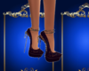 blue gold vintage heels