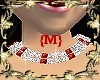 {M} Diamond Ruby Collar
