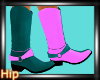 [HB] Boots - Teal/Pink