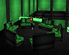 GreenBlack couch w/poses