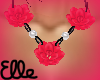 El~ Red Rose Necklace