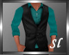 (SL) Vest Teal and Black