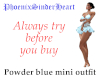 Powder blue mini outfit