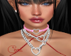 Heart Choker Pink