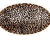 Leopard round rug