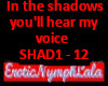 In the shadows