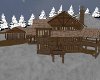snowy winter cabin 