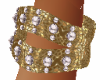 Gold Bracelet w/Pearls L