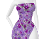 Purple Floral Long Dress