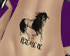 Horse tattoo with Words