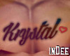 iD! Krystal Chest Tattoo