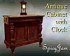 Antique Cabinet w/Clock