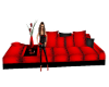 kissong sofa red&black