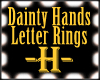 Gold Letter "H" Ring