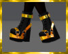 Gold Strappy Boots +