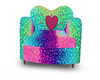 Multi Color Heart Chair