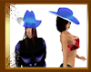 Male female cowboy hat