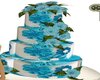 wedding teal cake