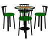Green Black Pizza Table