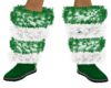 Green/White kitty Boots