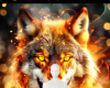 Fire wolf background