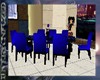Black & Blue Dining Set