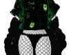 neon green goth outfit