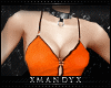 xMx:Sliced Orange Dress