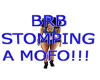 BLUE BRB STOMPING SIGN