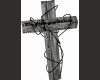 Old wood cross unforgott