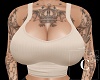 Beige tank top + ink