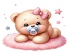 wall baby bear  cute