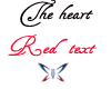 The heart in red