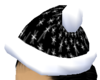 [W]Black Snowflake Hat