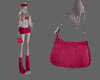 pink velvet bag