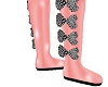 kids pink black boots