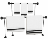 blk and wht towel rack