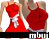 red spring dress