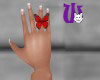 Butterfly Ring red