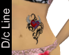 Tribal heart Belly Tat