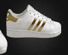 ^F^Sneakers White&Gold