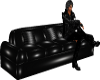 (AL)BlackPVC 4 Seat Sofa