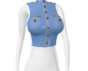 ivy Leather Vest Blue