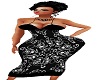 XXL- black floral dress