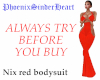 Nix red bodysuit
