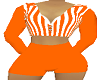 short suit orange