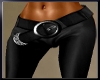 ~T~Black Silk Belt Pants